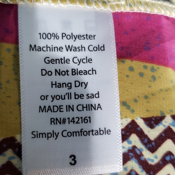 LuLaRoe Colorful Overlay Blouse Women's Size Medium NWT - Picture 5 of 7